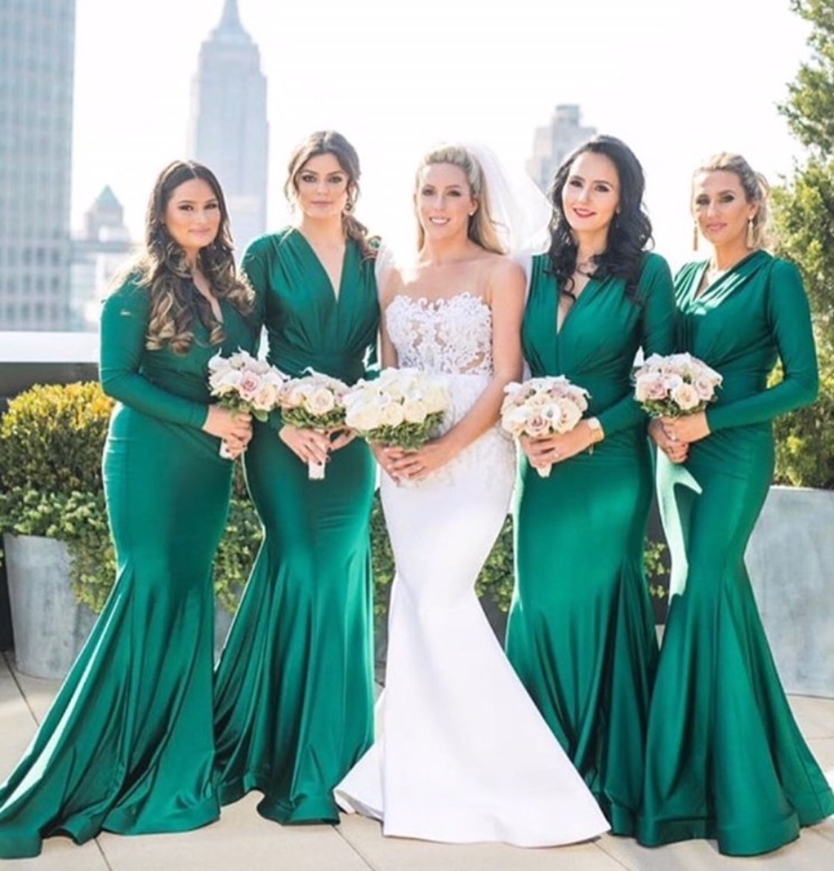 Emerald Green Bridesmaids Dresses by Jessica Angel