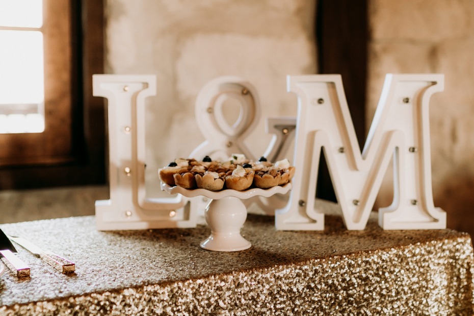 Marquee sign for the dessert table