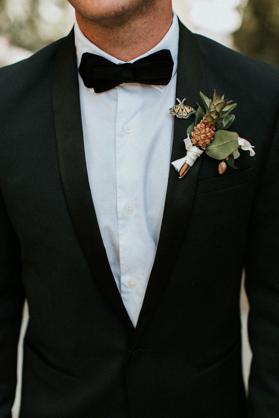 Pineapple boutonniere