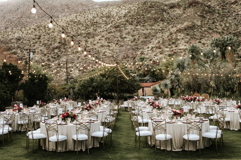 outdoor reception in Palm Springs