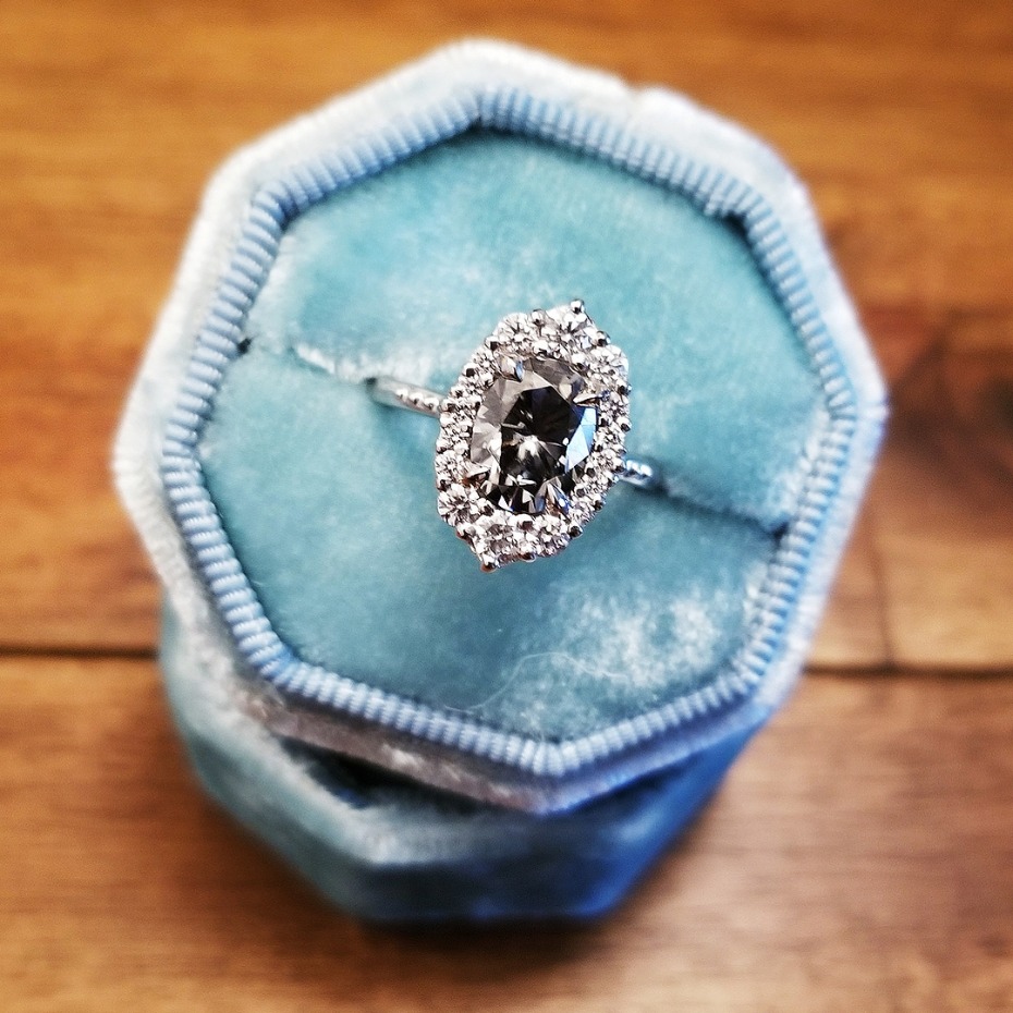 Big Engagement Ring from Kristin Coffin Jewelry