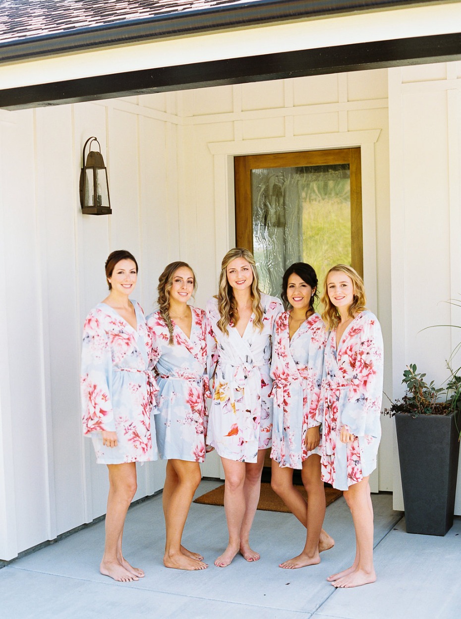 Plum Pretty Sugar robes for the bride and her girls