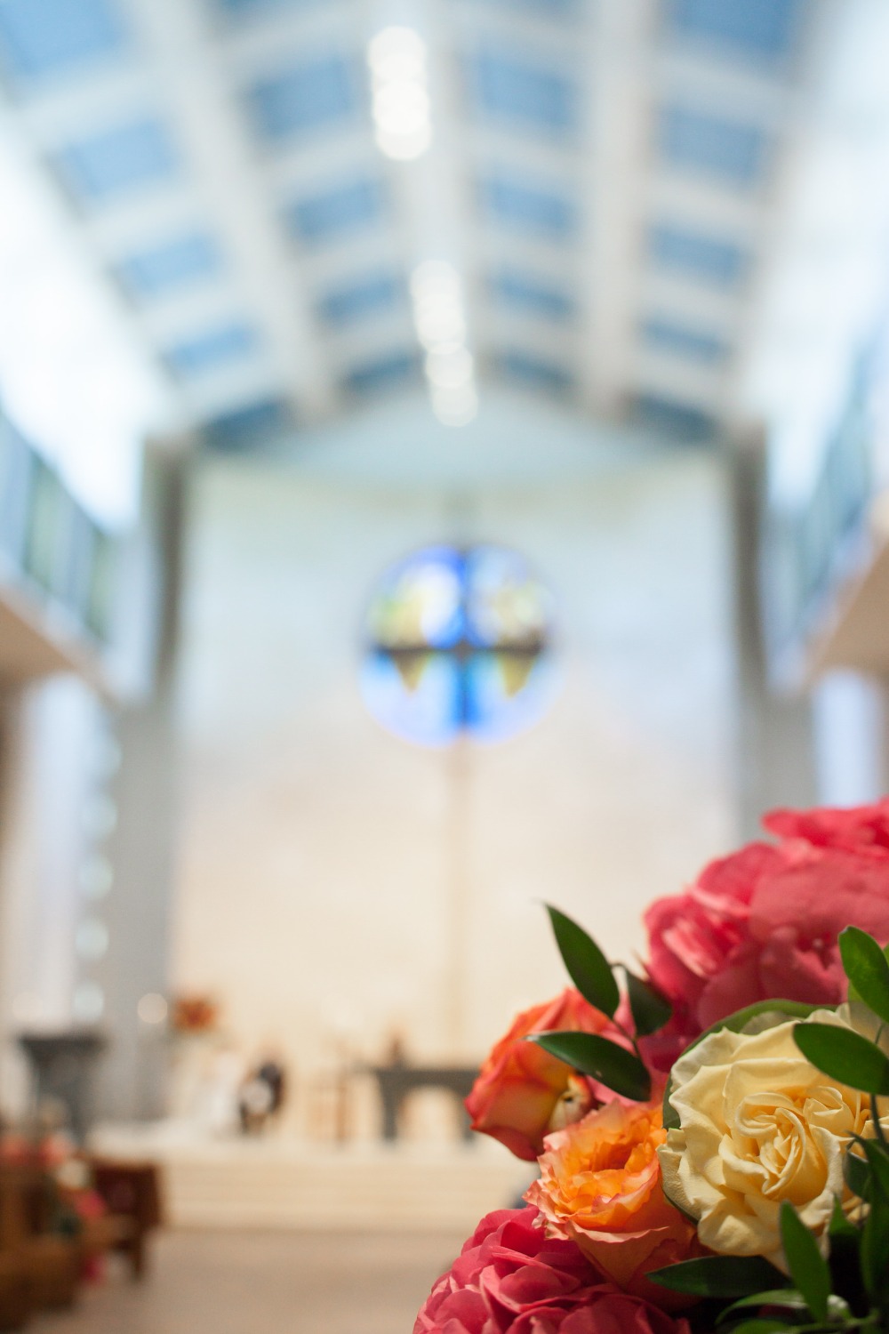 classic wedding ceremony in a church