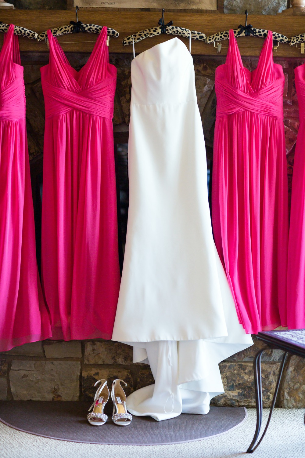 hot pink wedding party