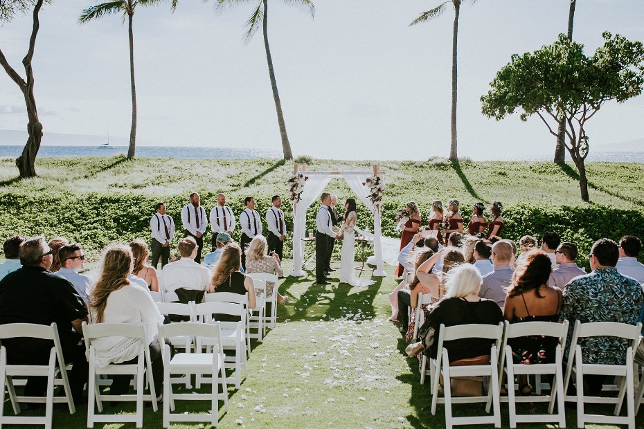 Rustic and chic outdoor Maui wedding