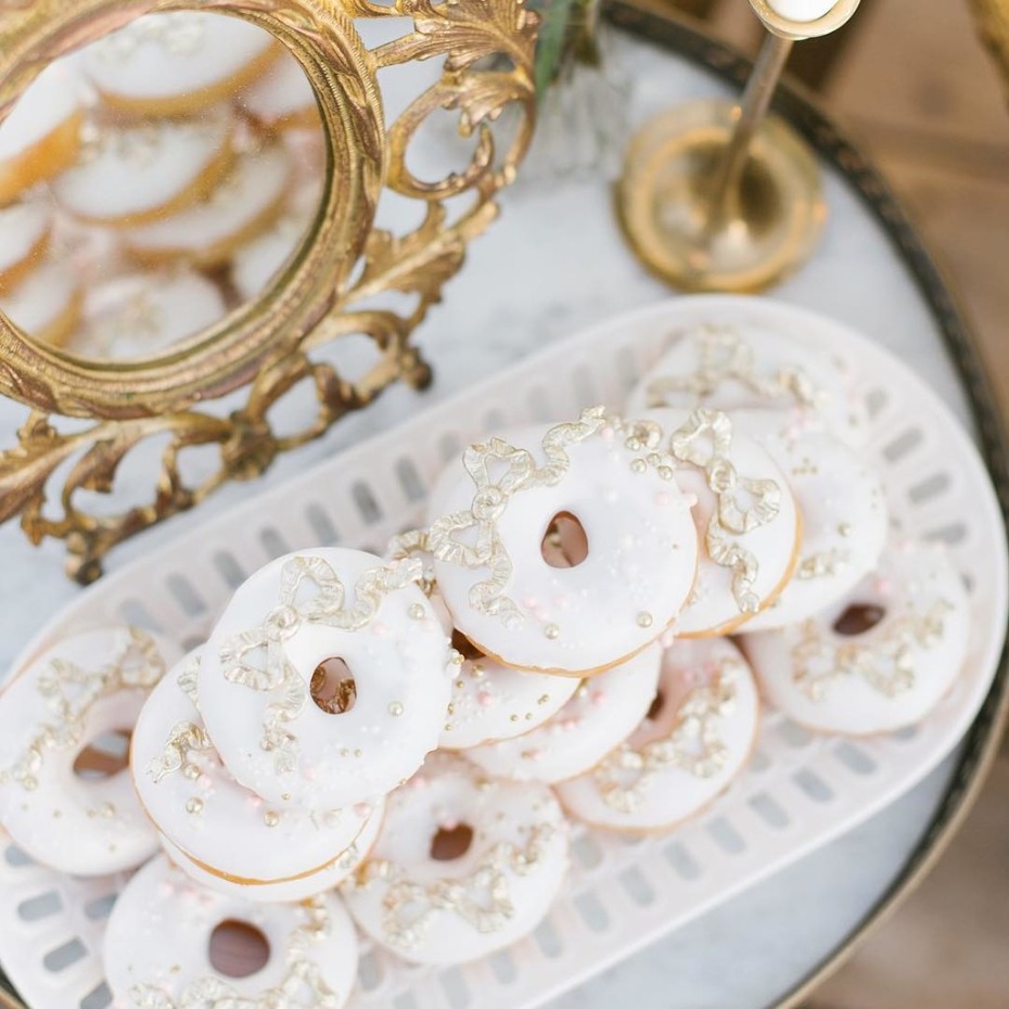 Wedding doughtnuts on a platter
