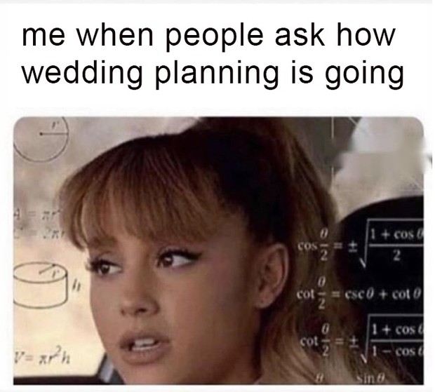 ariana wedding planning meme