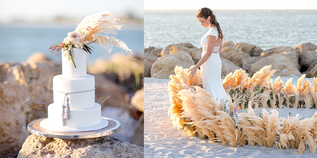 Beautiful Beach Wedding Ideas Inspired By Pampas Grass