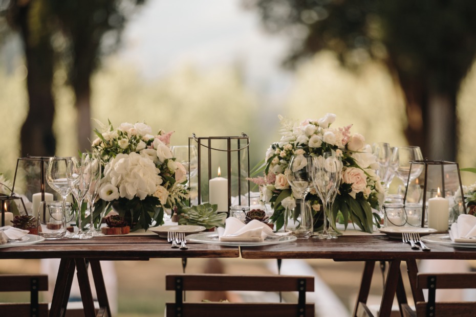 Wedding Tablescape in Tuscany Italy Planned by Wed in Florence
