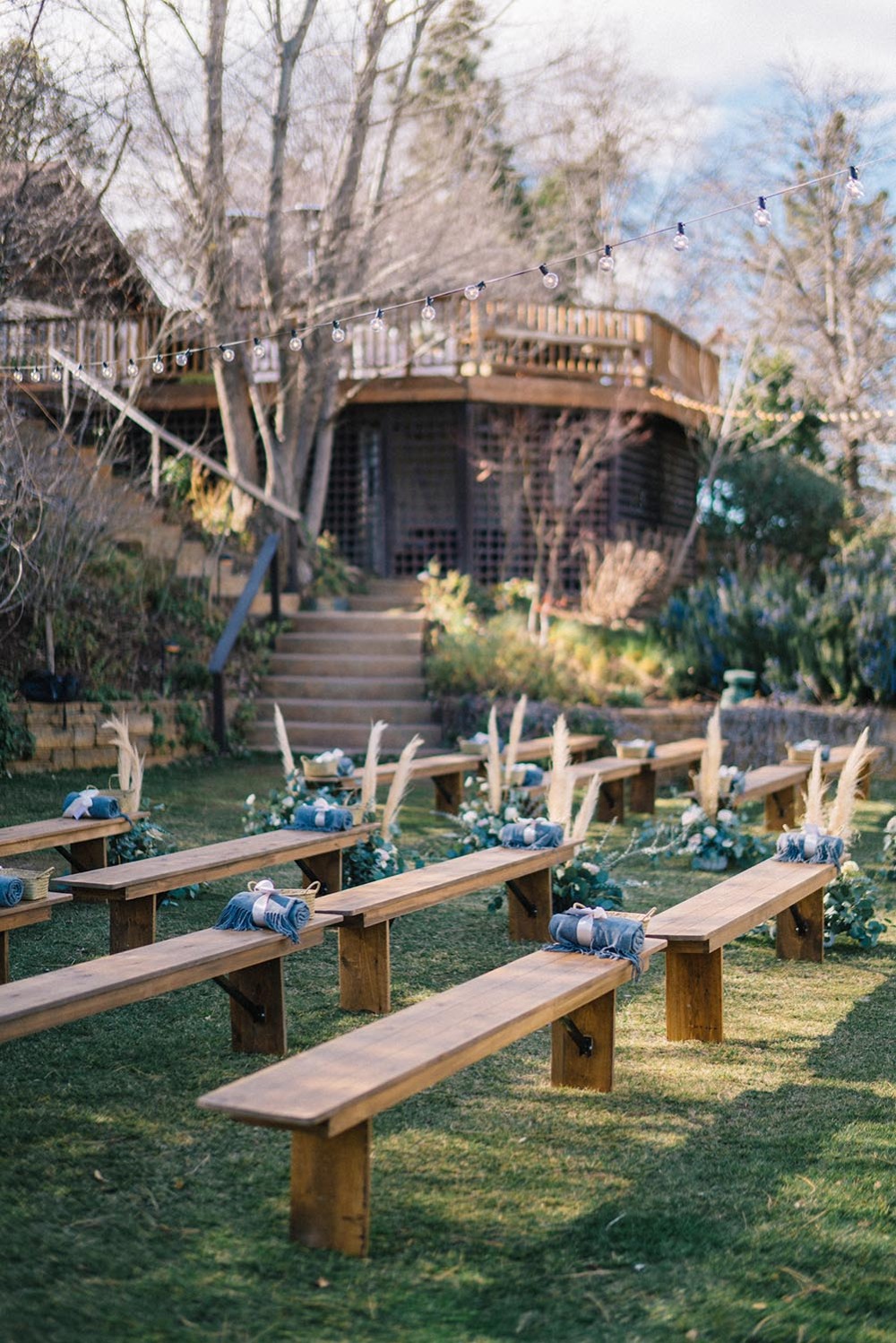 simple and chic wedding ceremony seating