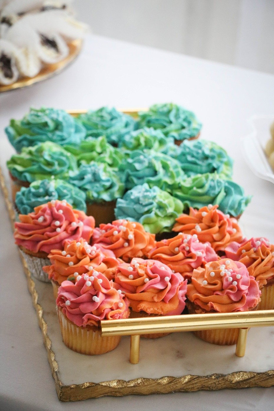 festive colorful cupcakes
