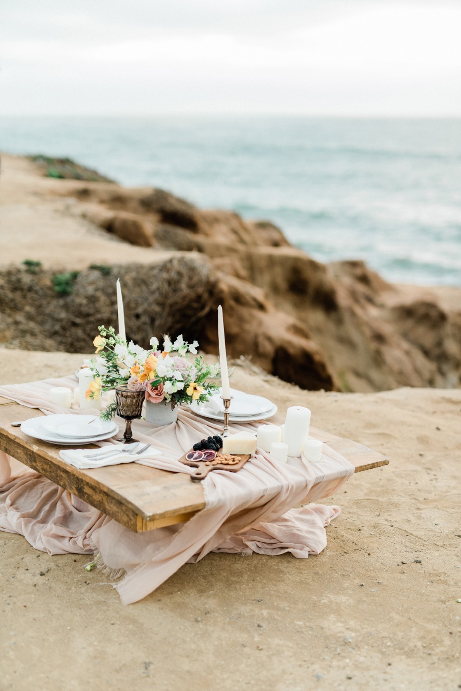 intimate elopement sweetheart table
