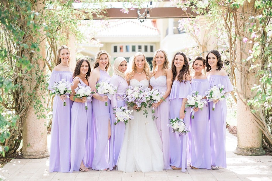 purple bridal party