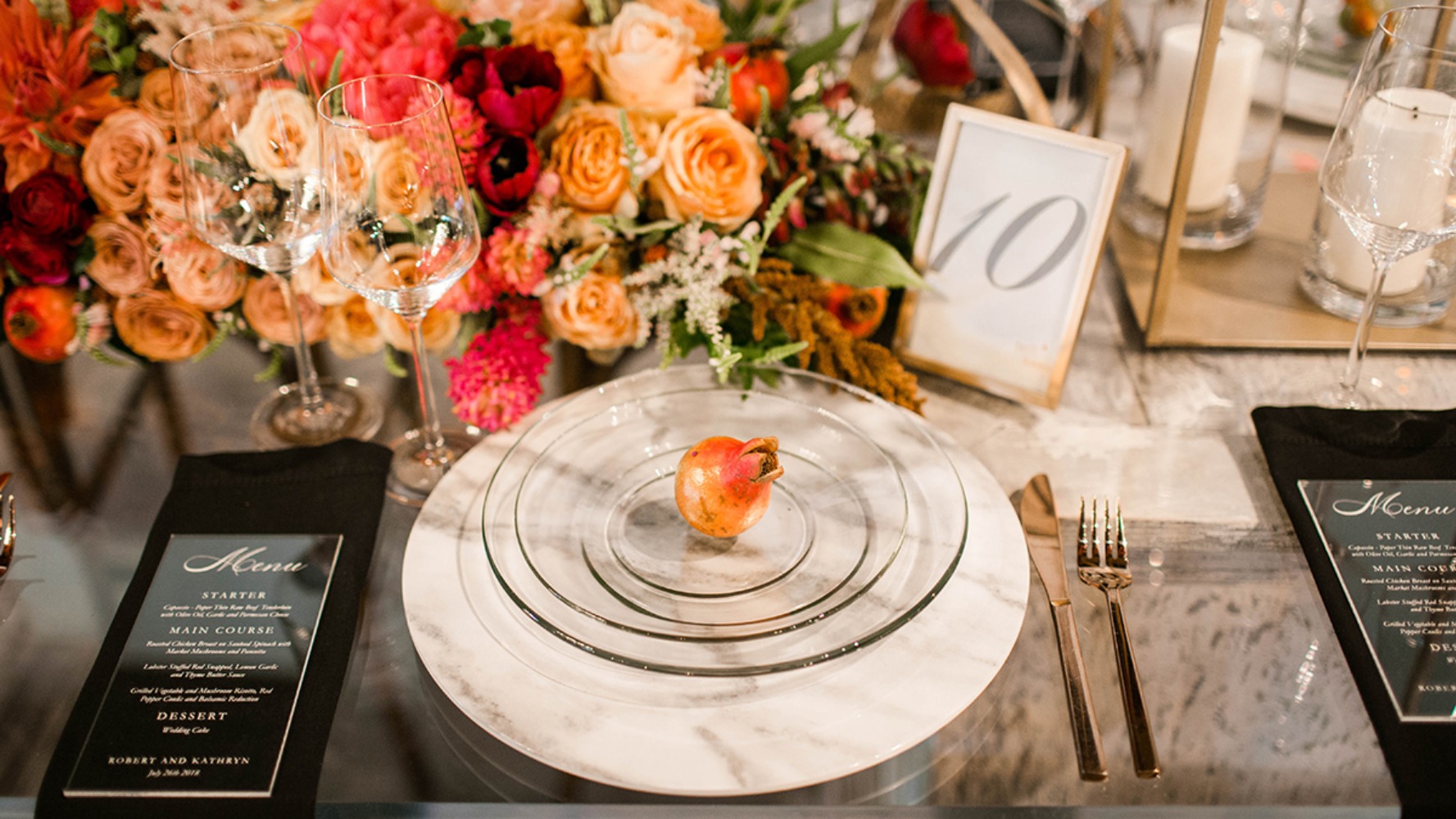 romantic and chic wedding table idea