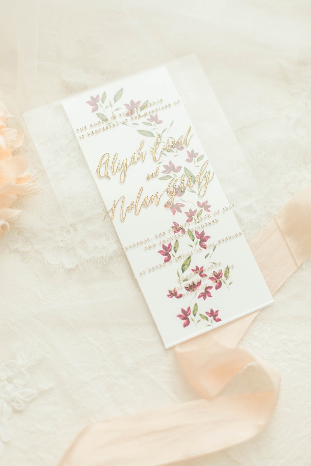 acrylic wedding invitation idea