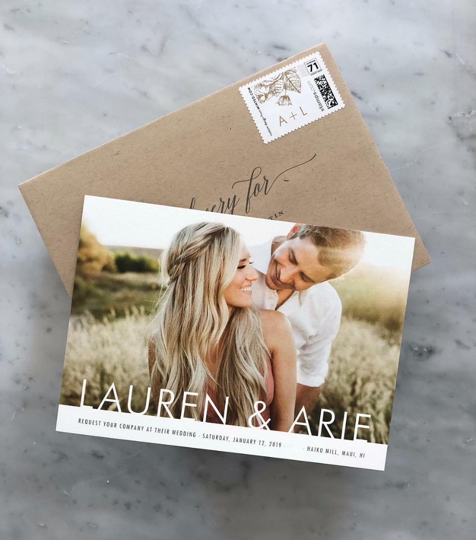 Lauren and Arie Save the Date for January Hawaii Wedding