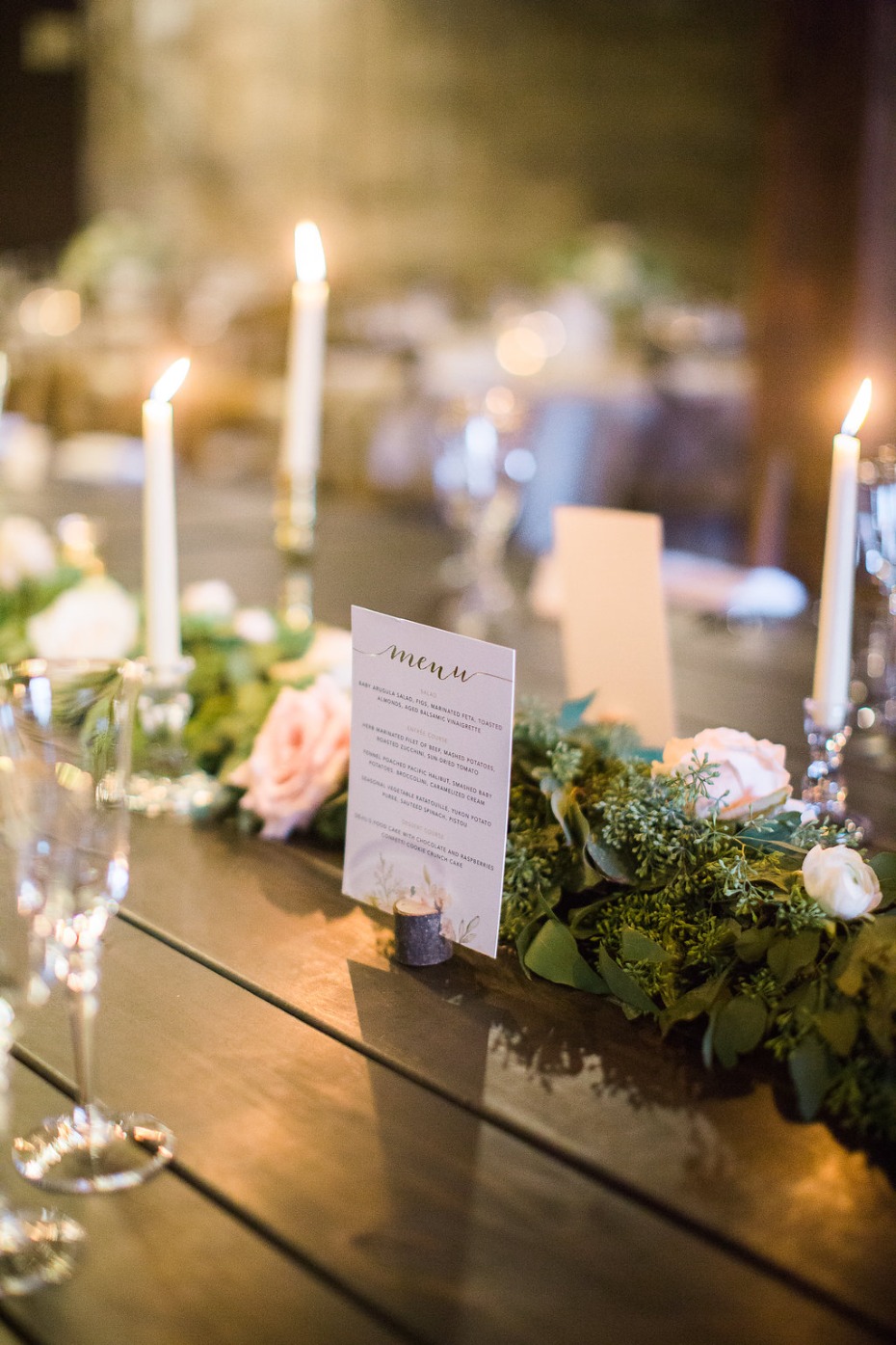 Wedding menu