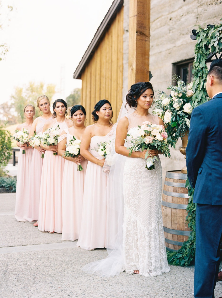 the bride and her maids