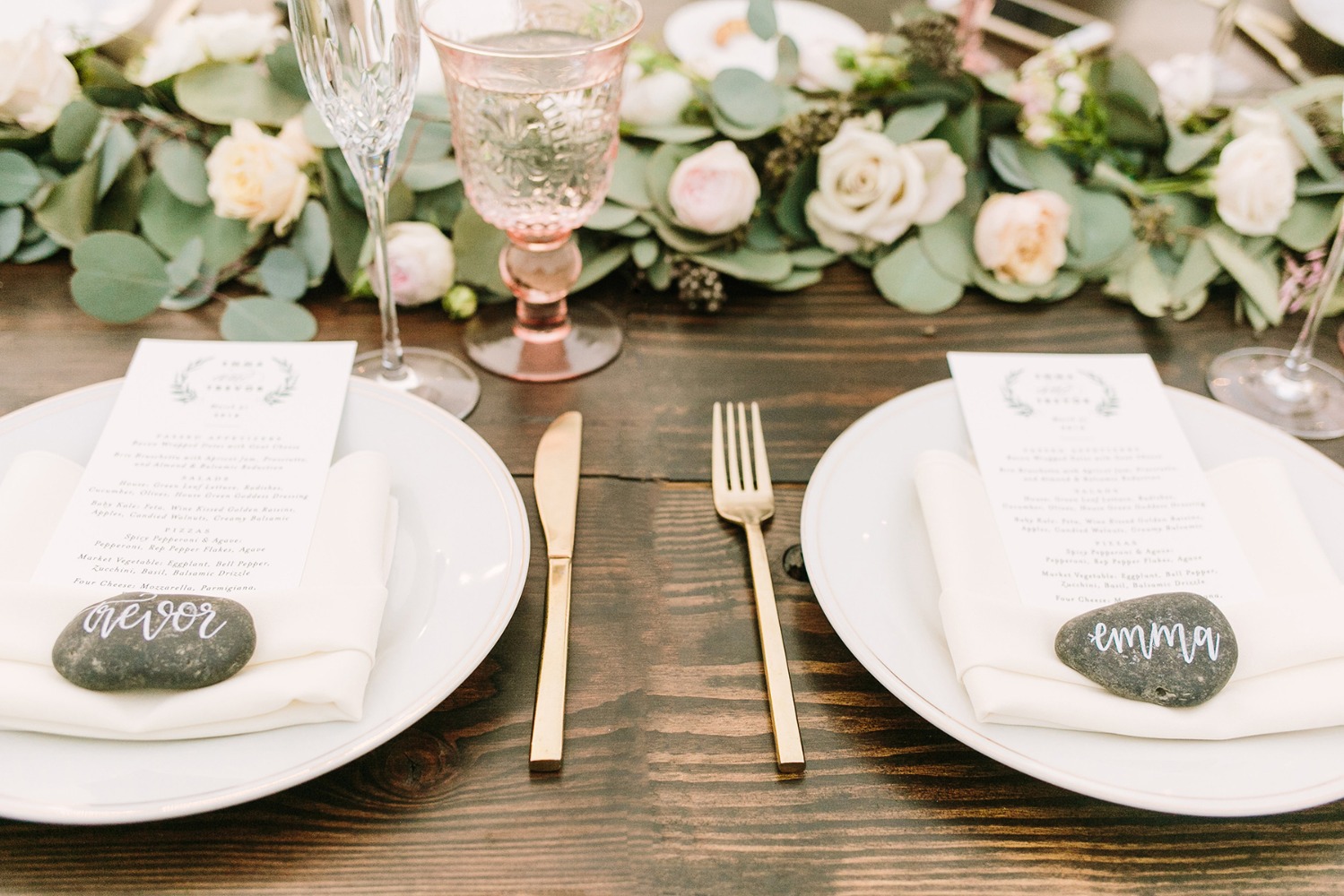 rustic chic wedding place setting