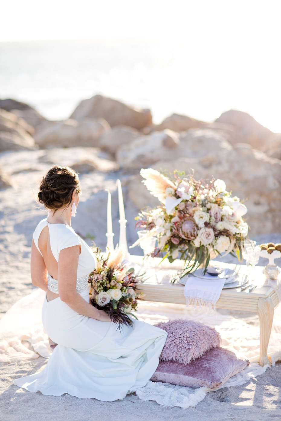 beach wedding table decor