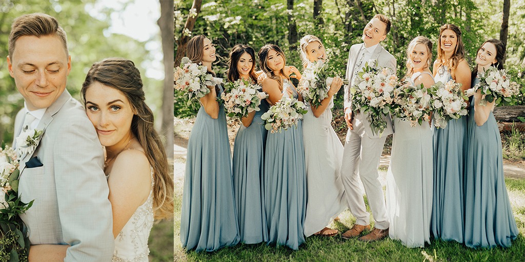 This Couples Soft Blue and Grey Big Day Nearly Had Us In Tears