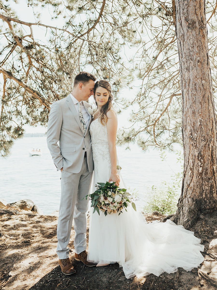 This Couples Soft Blue and Grey Big Day Nearly Had Us In Tears