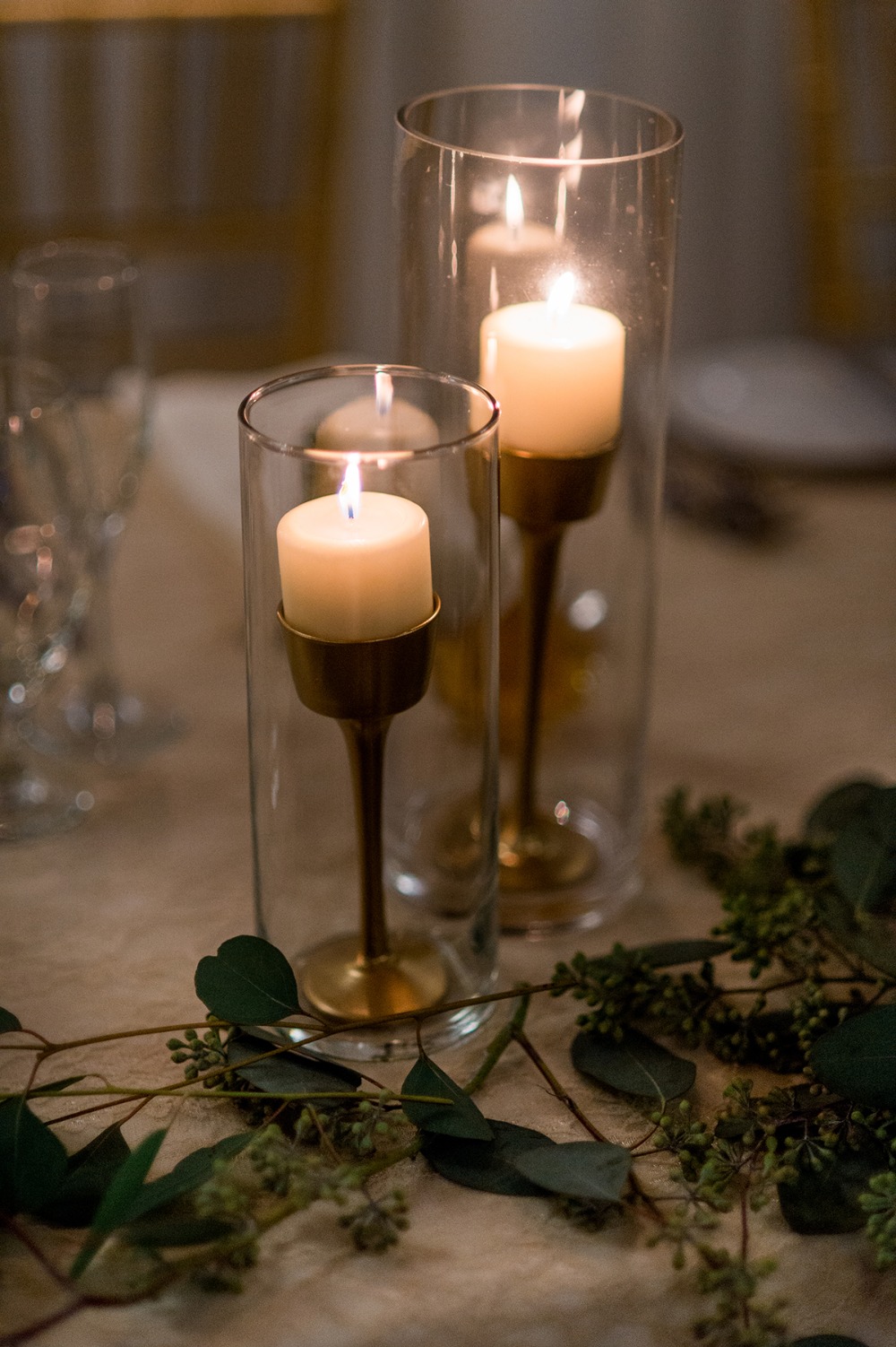 candle lit reception