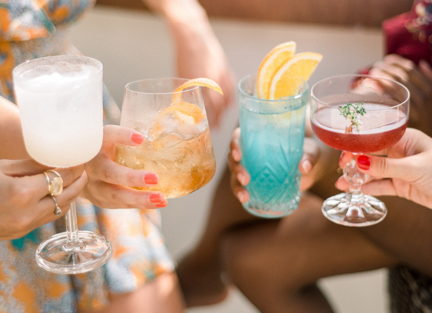 fancy beach Bachelorette cocktails