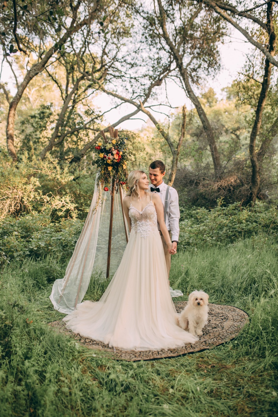 This Boho-Style Elopement Shoot at Folsom Lake Is Tee-Pee(p)-Worthy