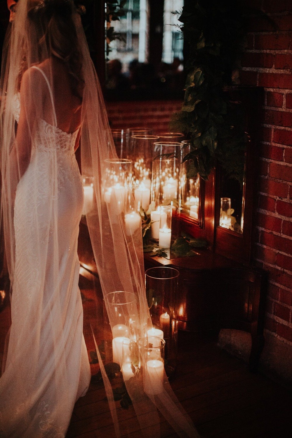 candle lit wedding ceremony