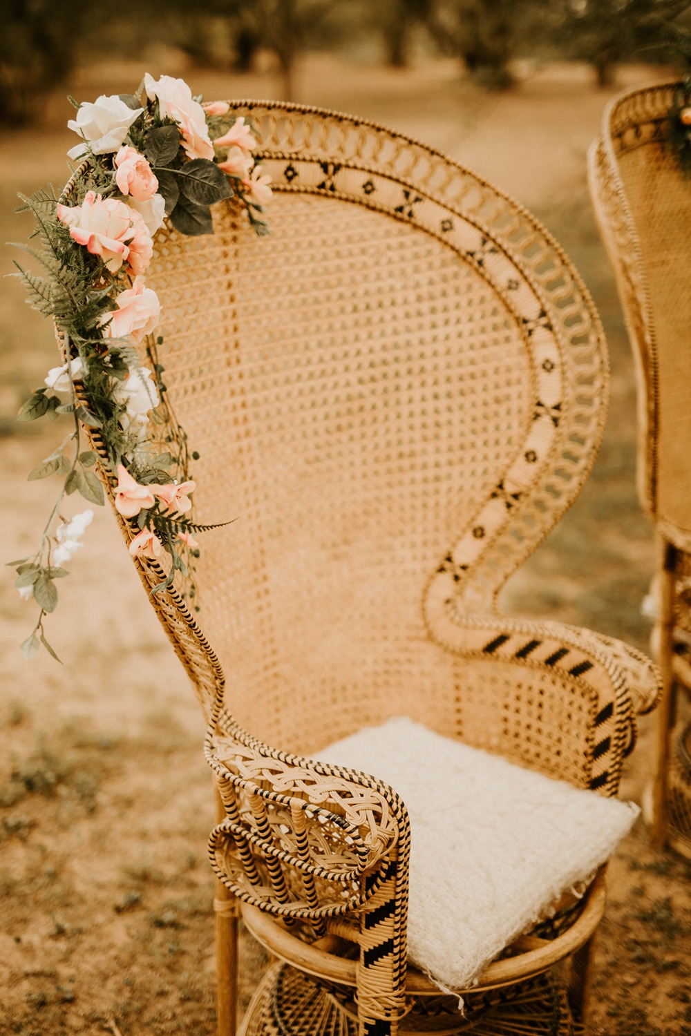 peacock wicker throne chairs