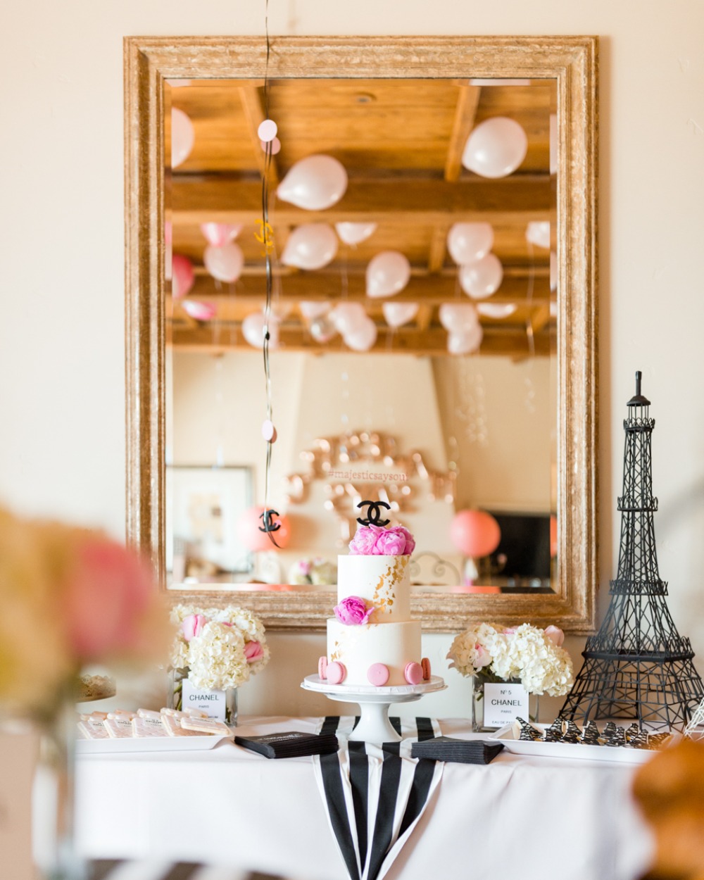 chanel and Paris themed bridal shower