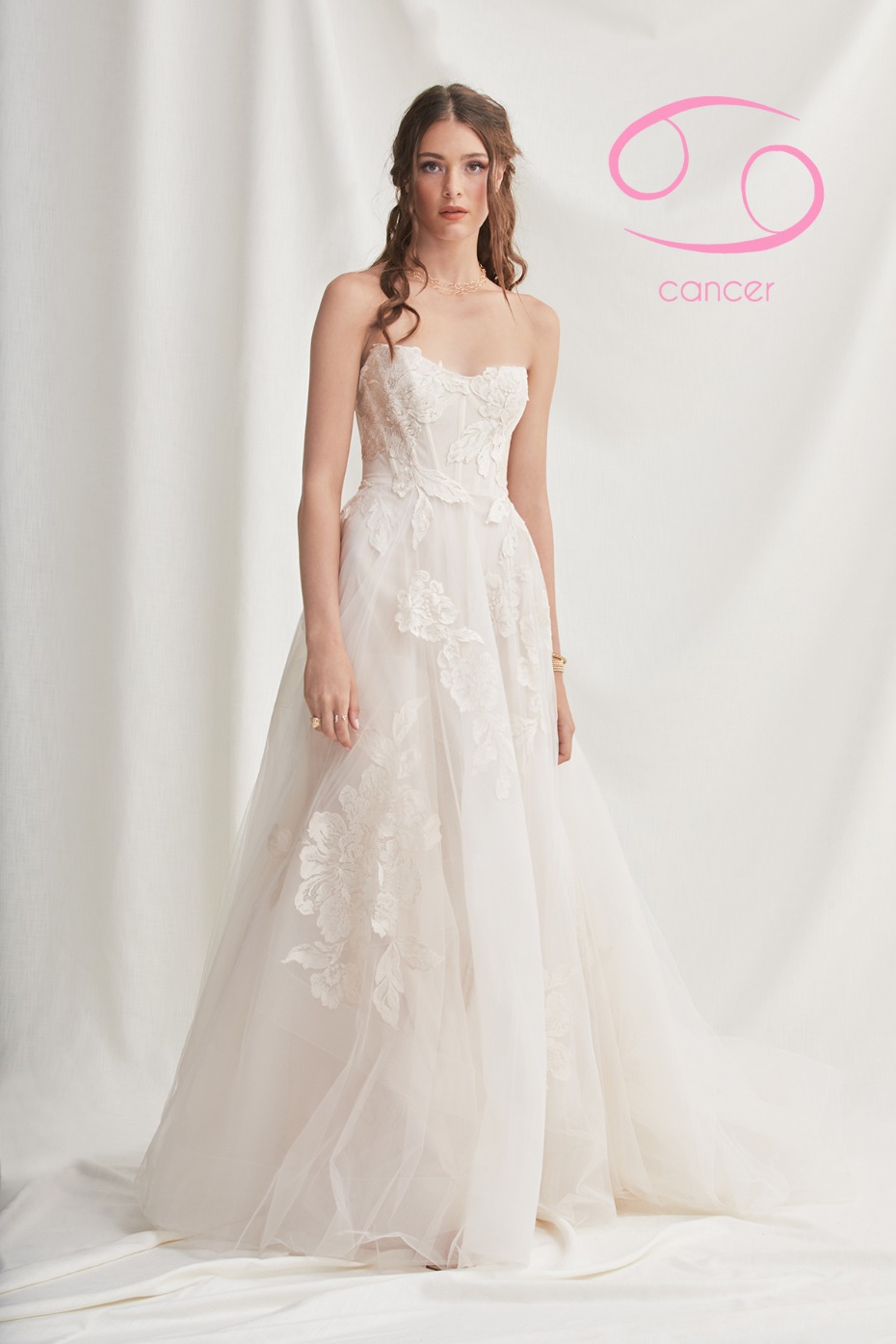 classic aline wedding dress perfect for the Cancer Zodiac