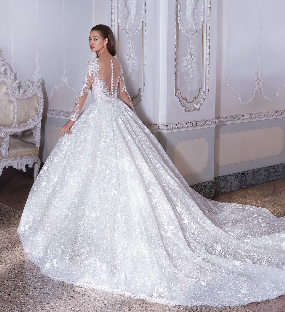 fairytale princess style gown by Demetrios Platinum 19