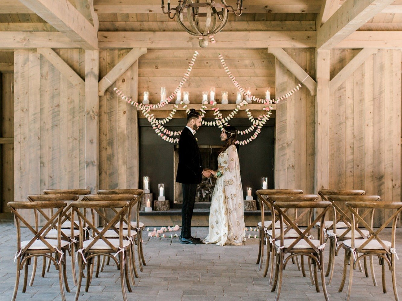 simple and rustic wedding ceremony