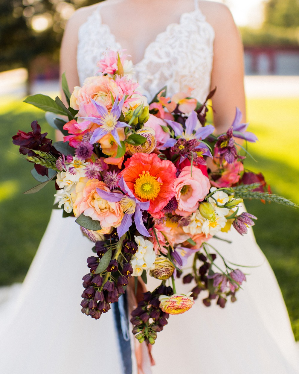 bright and exciting wedding bouquet