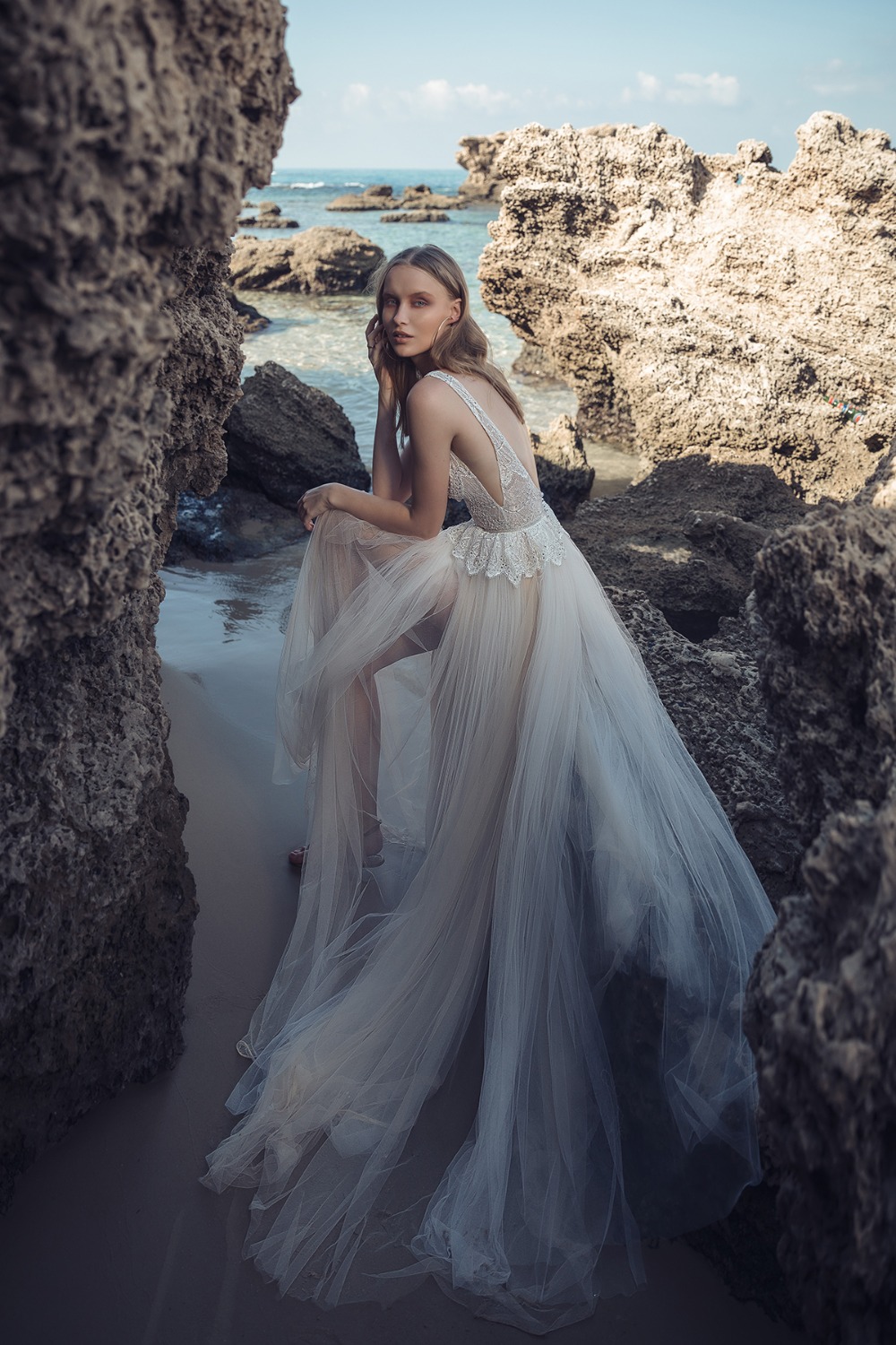 tulle and lace gown by Lilium