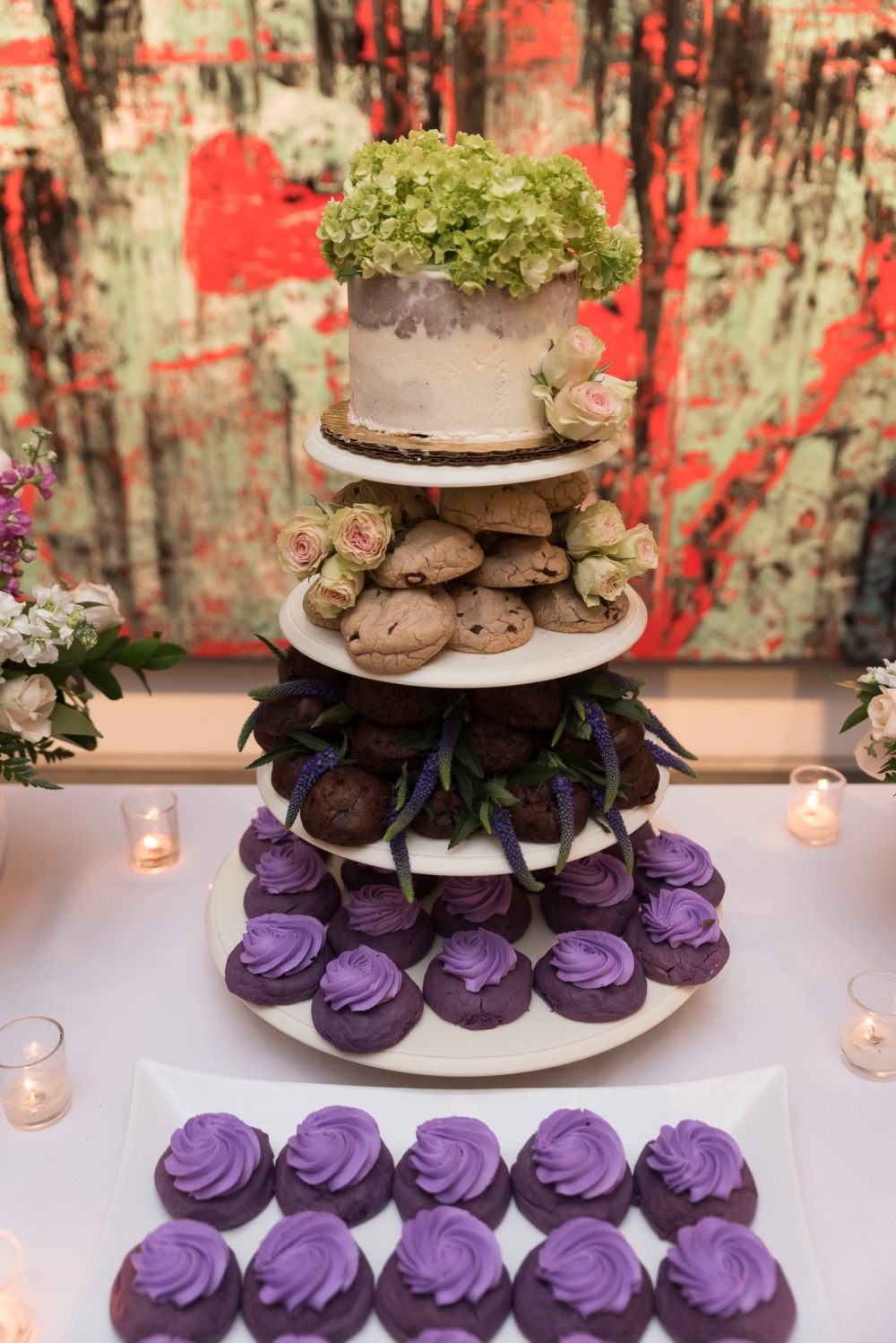 cookies cupcakes and mini wedding cake