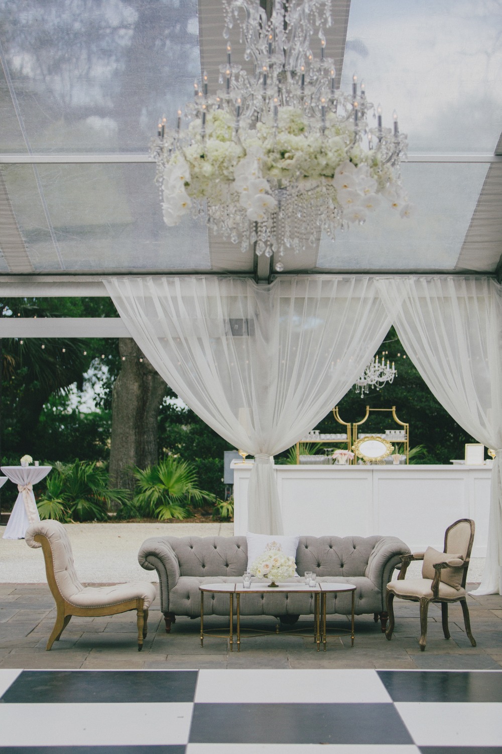 formal southern style glam wedding lounge