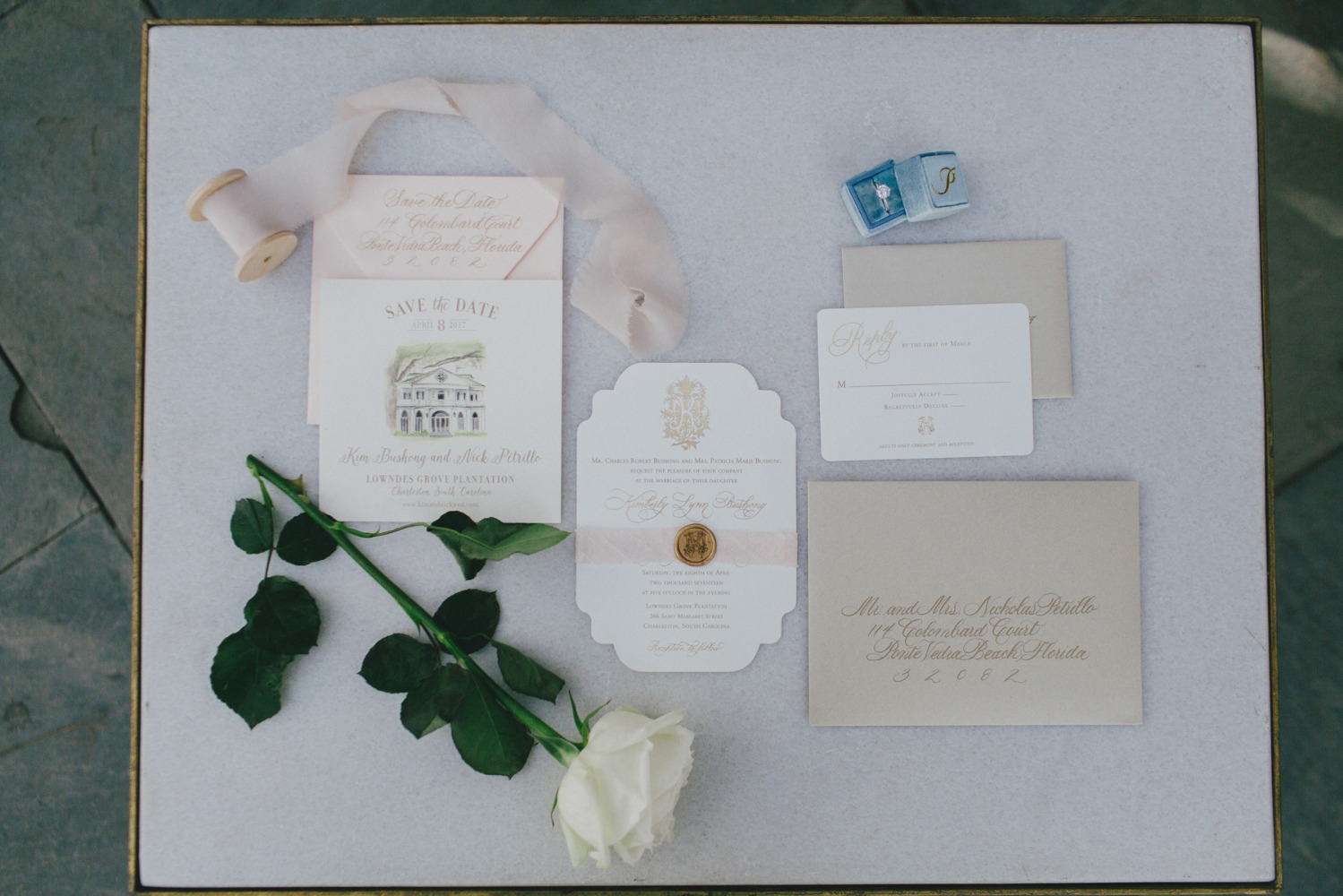 formal wedding invitation suite