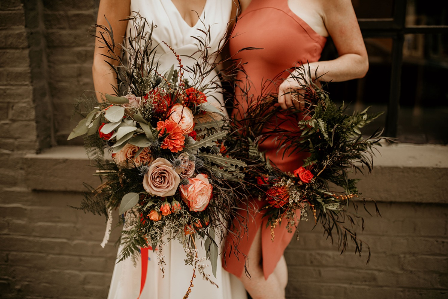 bridesmaid wreath alternative bouquet idea