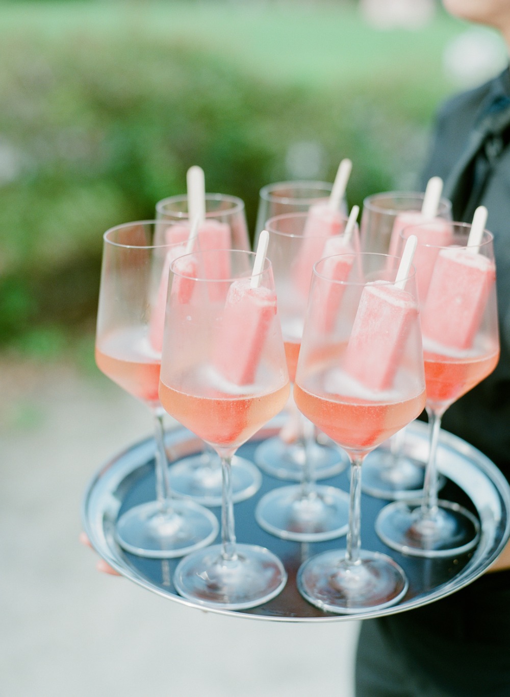 popsicle and champagne cocktails