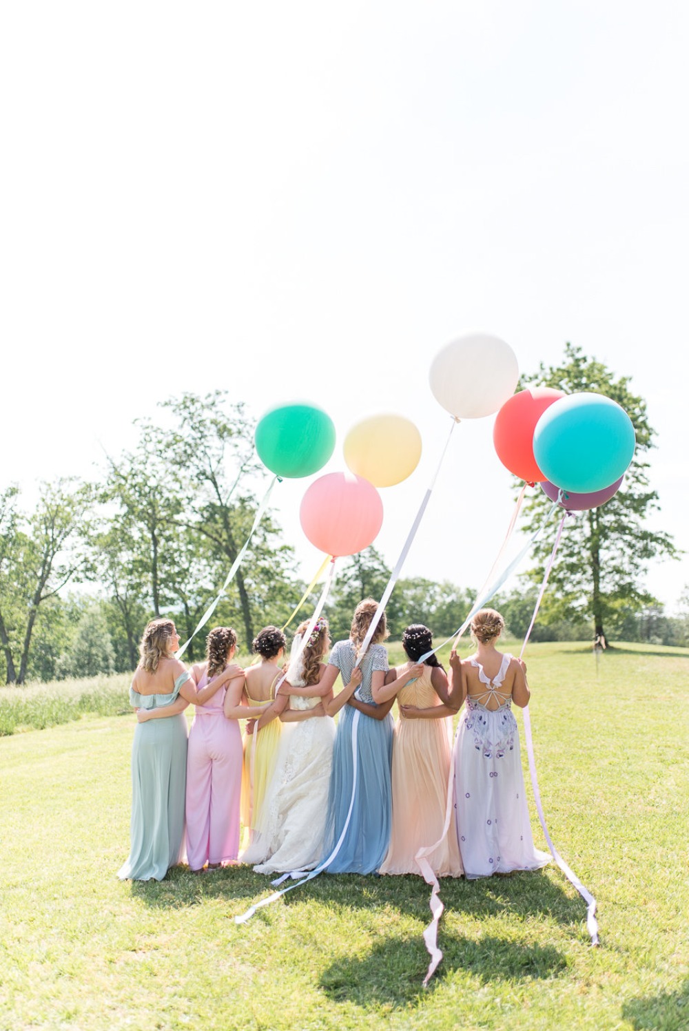 wedding balloons for the bridal party
