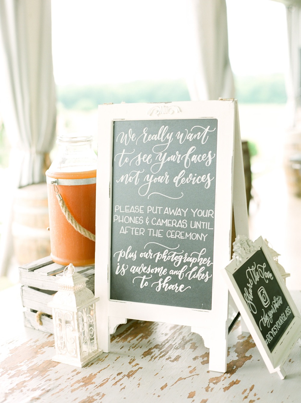 a sweet unplugged ceremony sign