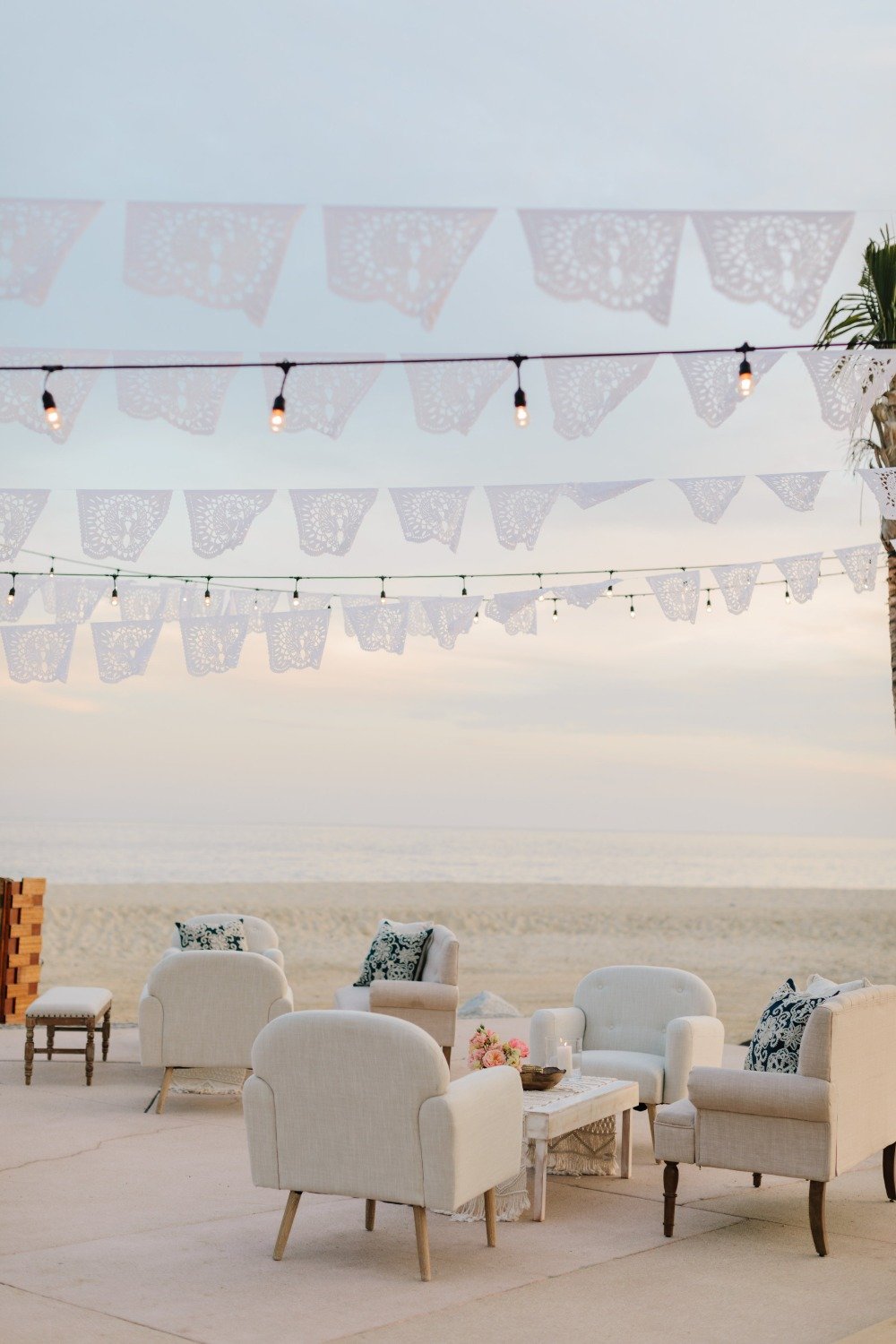 beach wedding lounge