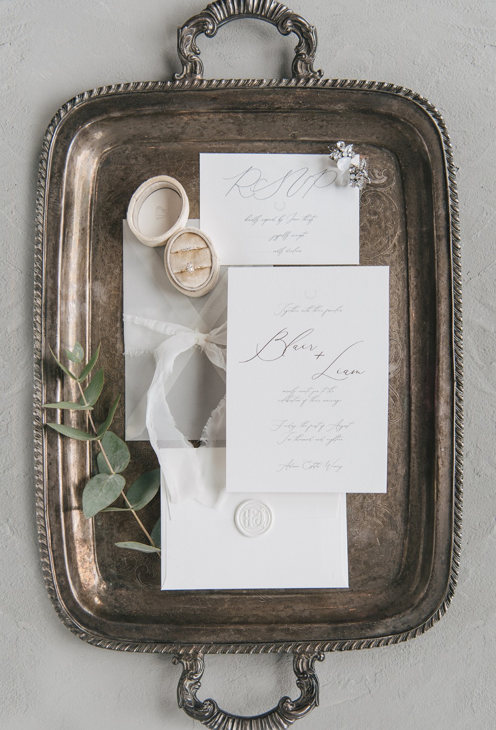 elegant calligraphy wedding invitations