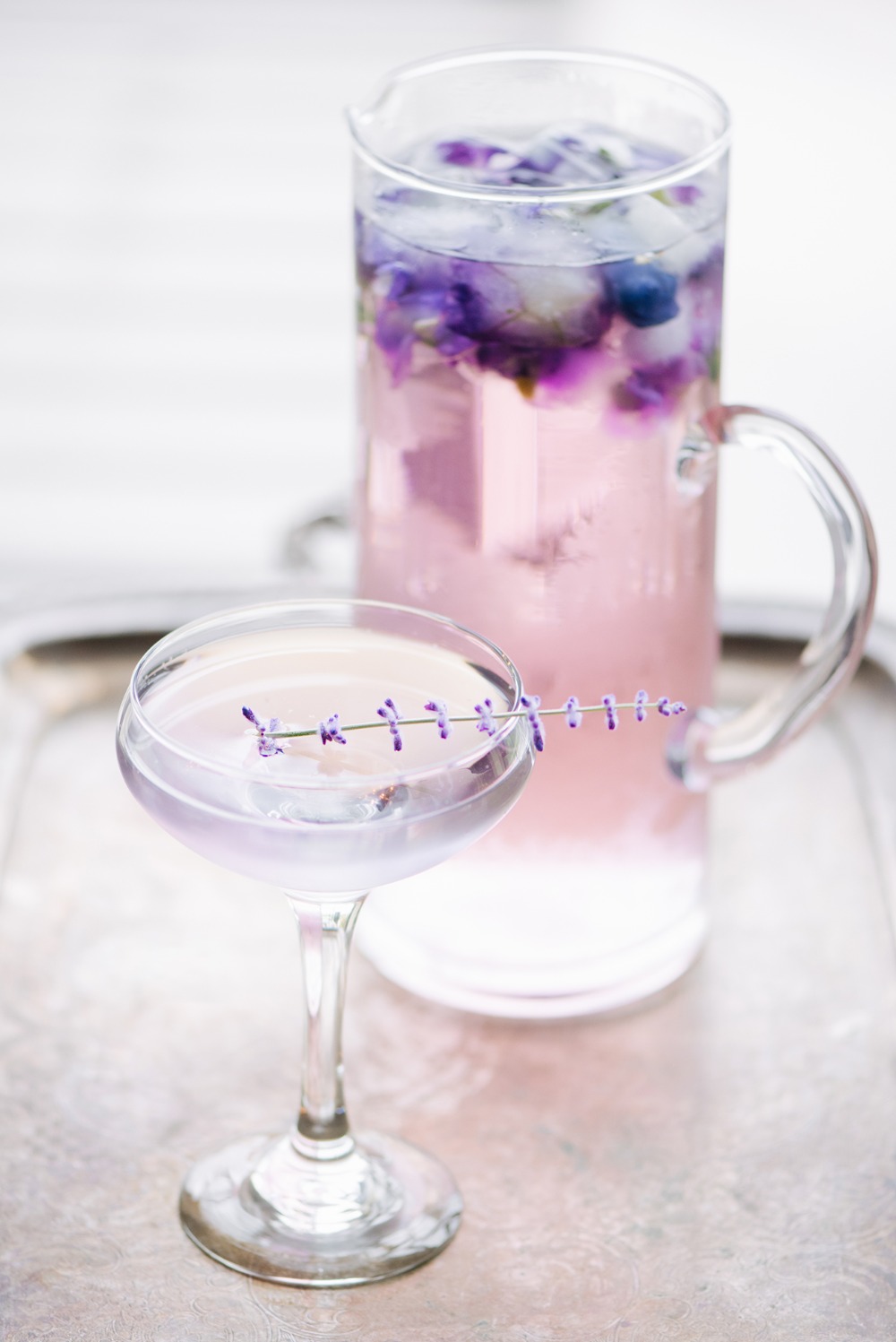 soft purple wedding cocktail