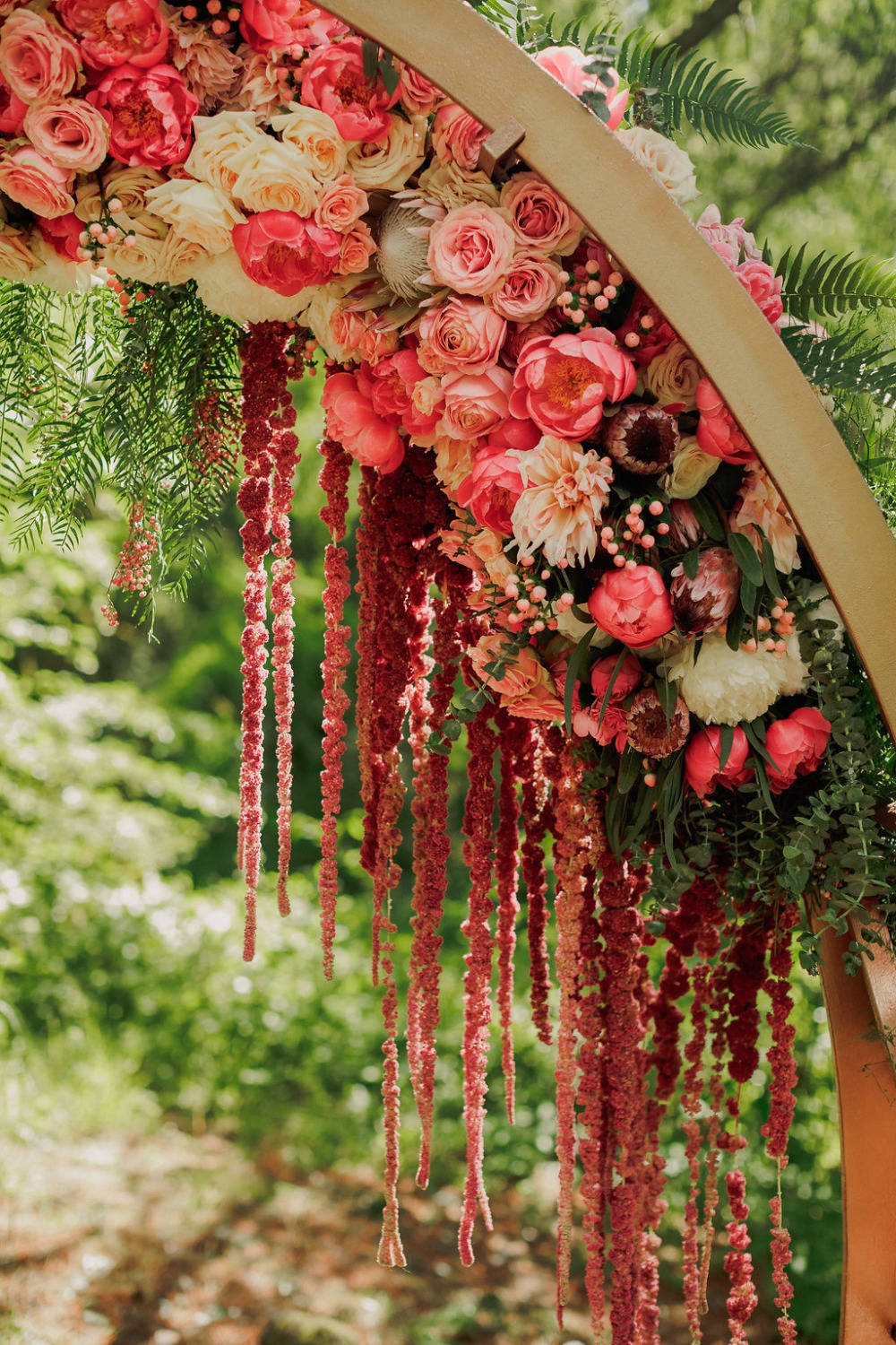 wedding floral decor arch
