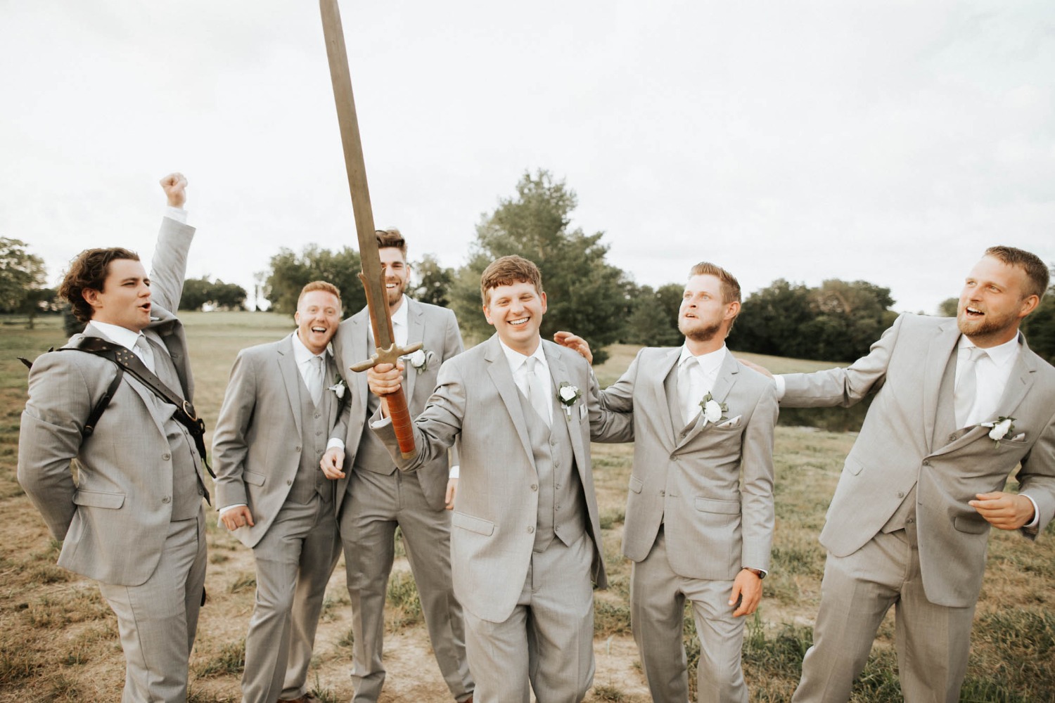 fun groom and his men photo idea