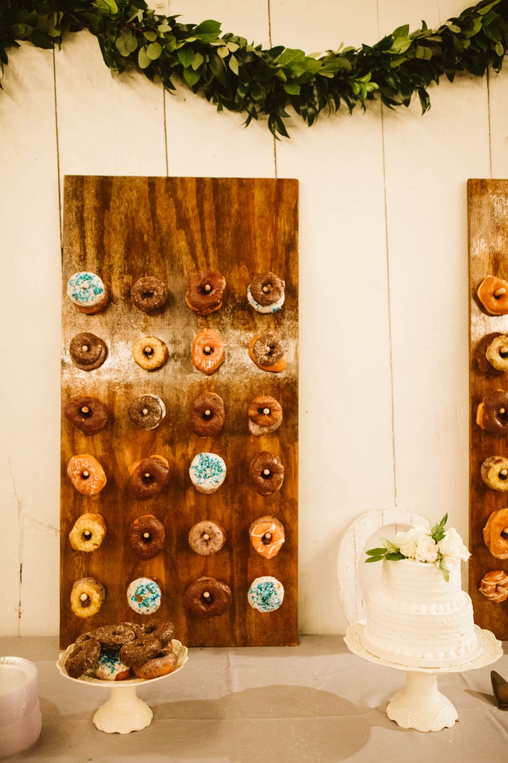 donut wall wedding dessert idea